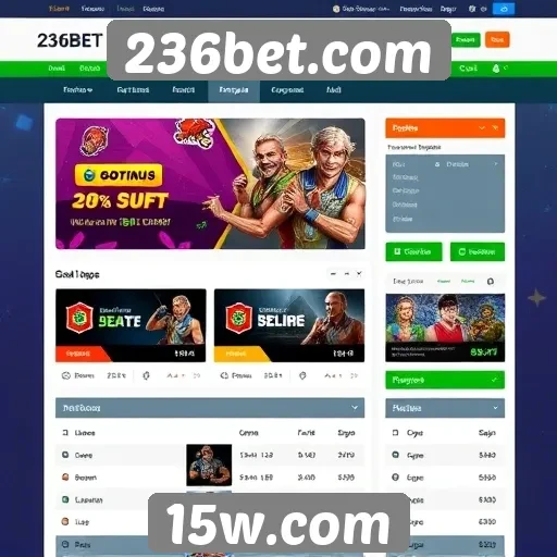 Interface e usabilidade do site 236bet.com